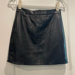 Black pleather skirt
